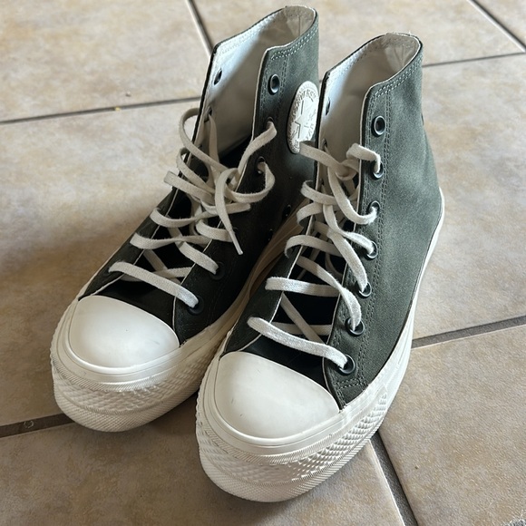 Converse All Star Hi Lift sneakers in Olive Green - Picture 2 of 6